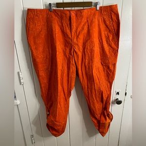 NWT Venezia By Lane‎ Bryant Orange Floral Cargo Capris Women’s Size 26